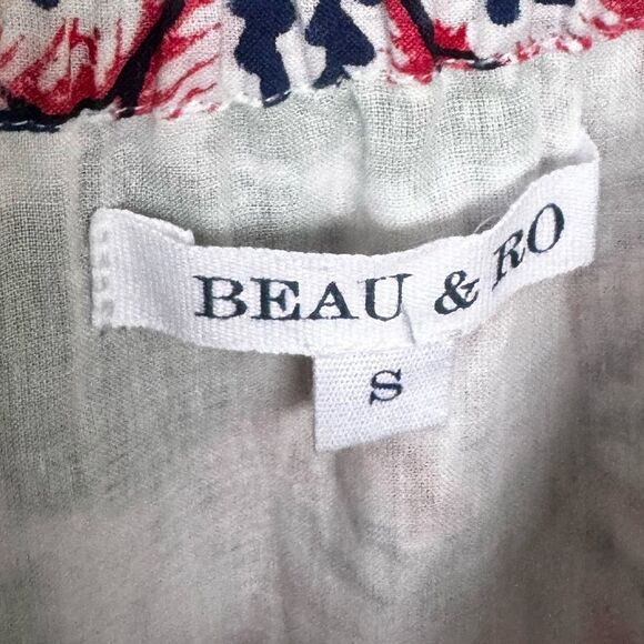 Beau & Ro Floral Indian Blockprint Maxi Dress S - Picture 5 of 7